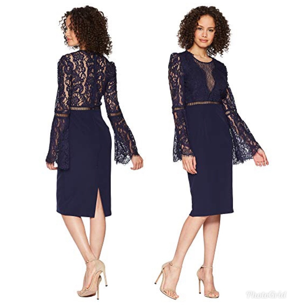 NWOT Bardot Faedra Lace Dress in Navy Blue